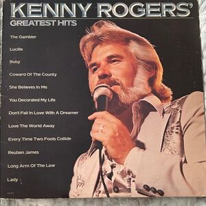 Kenny Rogers Greatest Hits Vinyl LP - 1980 exc condition